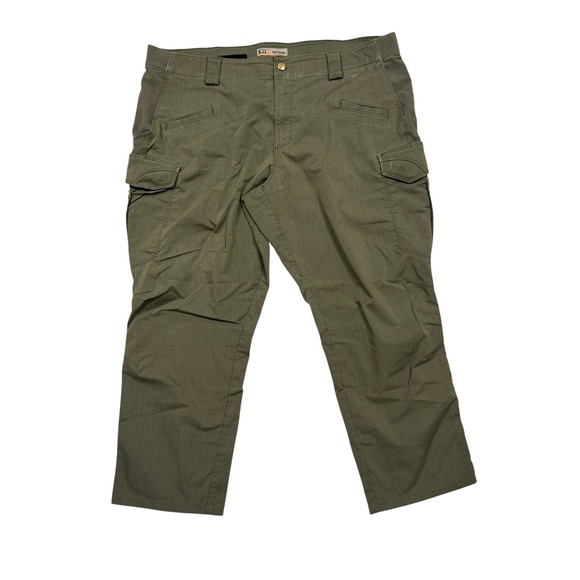 5.11 Tactical Olive Green Herringbone Utility Cargo Pants Mens Size 40x30 - Picture 5 of 15